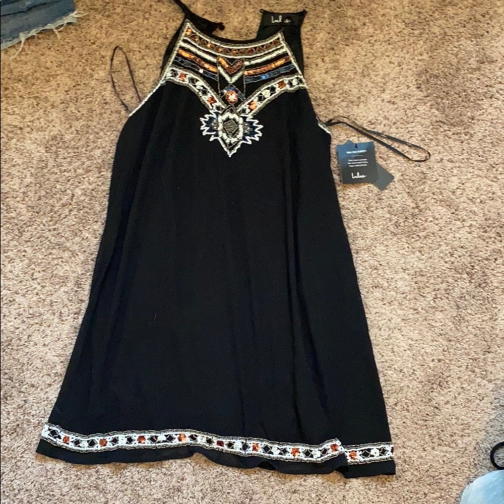 Black beaded Lulu’s dress